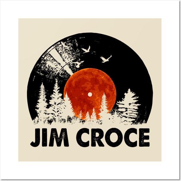 Croce Name Record Music Forest Gift Wall Art by Mountain River Landscape